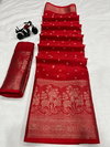 Wow Antic Designer Jacquard  Border Dola Silk Sarees Wholesale Shop In Surat